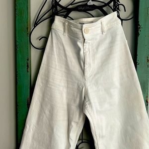 🍑🍑🍑 ZARA NWOT SIZE 0 HIGH RISE WIDE LEG JEANS 🍑🍑🍑